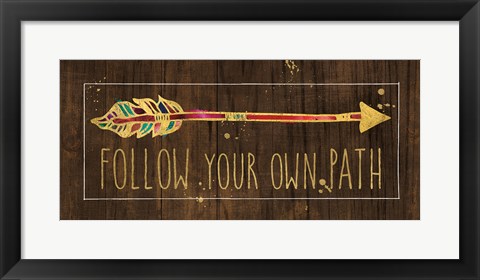 Framed Beautiful Arrows III on Wood Print