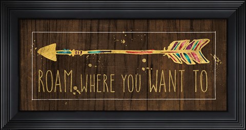 Framed Beautiful Arrows IV on Wood Print