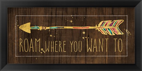 Framed Beautiful Arrows IV on Wood Print