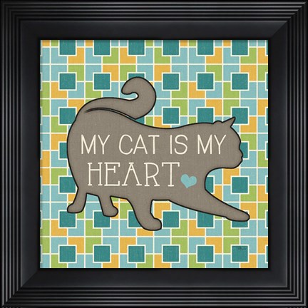 Framed Cat Sayin IV Print