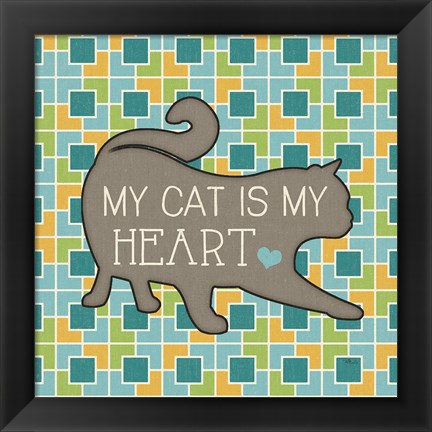 Framed Cat Sayin IV Print