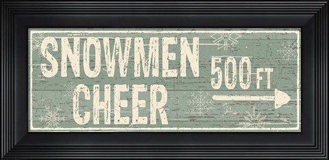 Framed Christmas Signs V Print