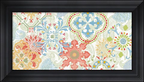 Framed Crimson Stamps I Spring Print