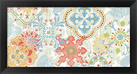 Framed Crimson Stamps I Spring Print