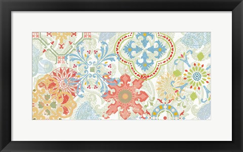 Framed Crimson Stamps I Spring Print