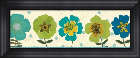 Framed Garden Brights Cool V Print