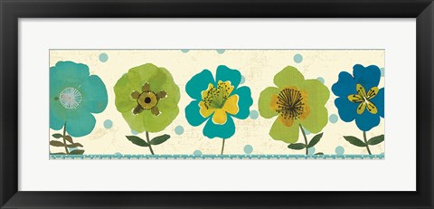Framed Garden Brights Cool V Print