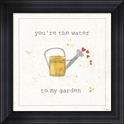 Framed Garden Notes I Print