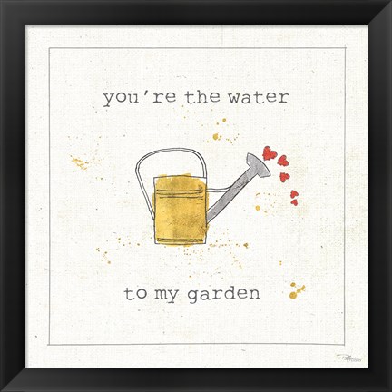Framed Garden Notes I Print