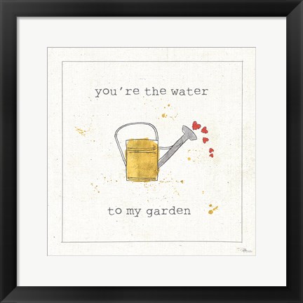 Framed Garden Notes I Print