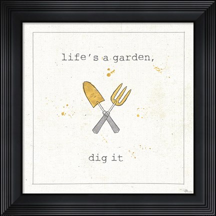 Framed Garden Notes II Print