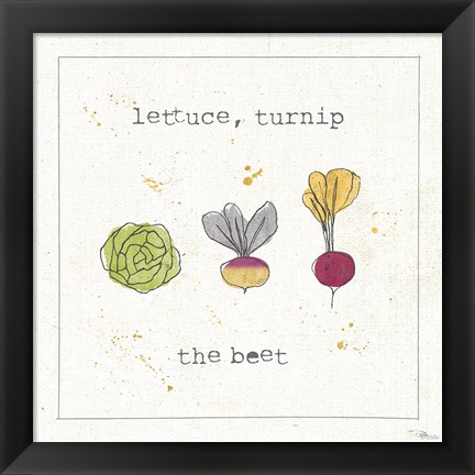 Framed Garden Notes III Print