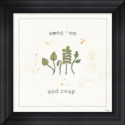 Framed Garden Notes IV Print