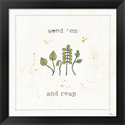 Framed Garden Notes IV Print