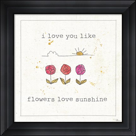 Framed Garden Notes V Print
