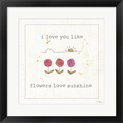 Framed Garden Notes V Print