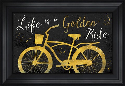 Framed Golden Ride III Dark Print