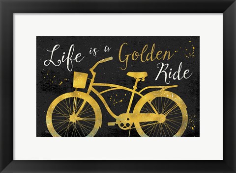 Framed Golden Ride III Dark Print