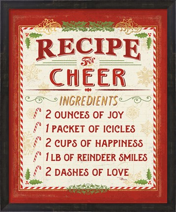 Framed Holiday Recipe I Print