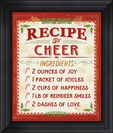 Framed Holiday Recipe I Print