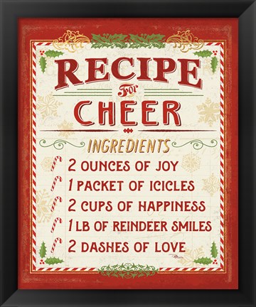 Framed Holiday Recipe I Print