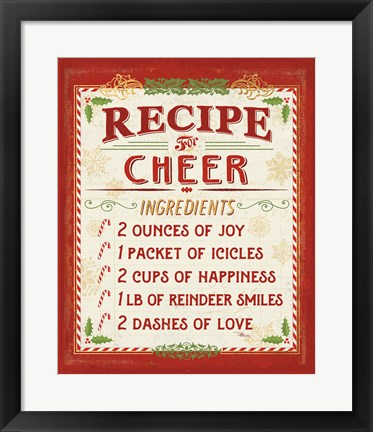 Framed Holiday Recipe I Print