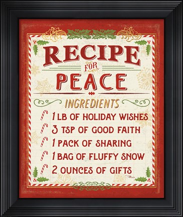 Framed Holiday Recipe II Print