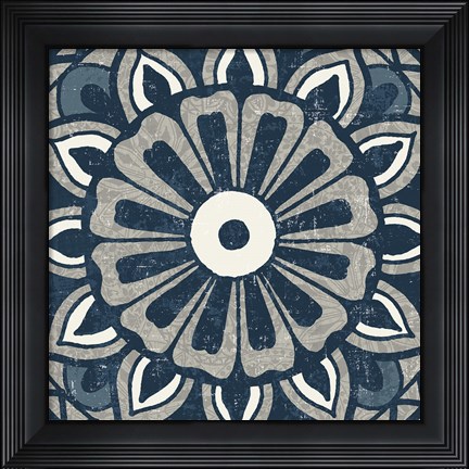 Framed Inspired India Blue IV Print