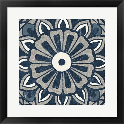 Framed Inspired India Blue IV Print