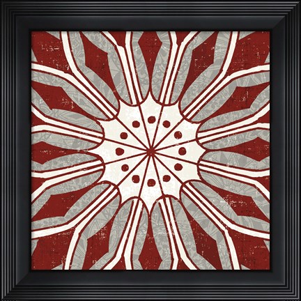 Framed Inspired India Red V Print