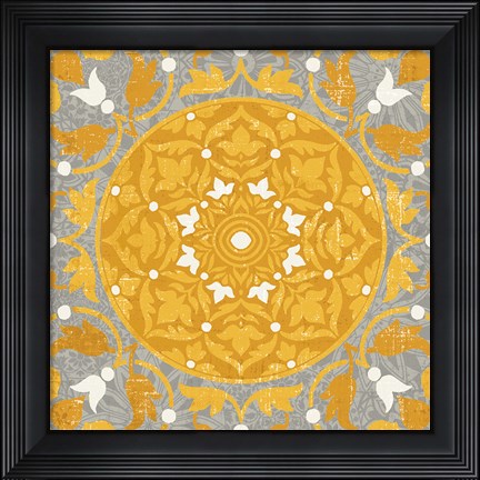 Framed Inspired India Yellow III Print