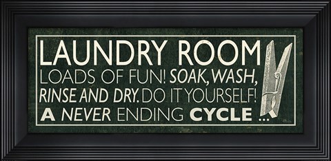 Framed Laundry Room I Print