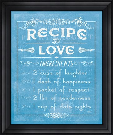 Framed Life Recipes I Blue Print