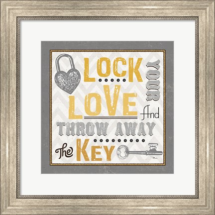 Framed Lock Your Love I Print