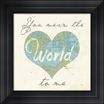 Framed Love Map I Print