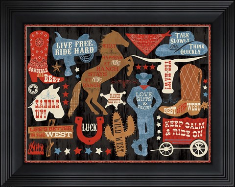 Framed Saddle Up I Print