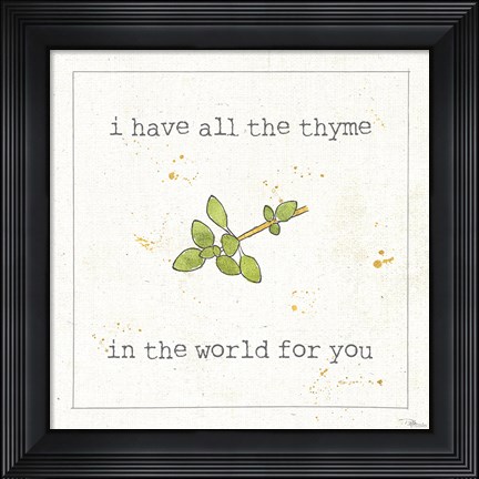 Framed Spice Notes I Print
