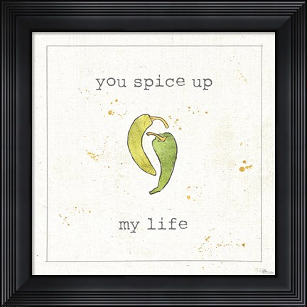 Framed Spice Notes II Print