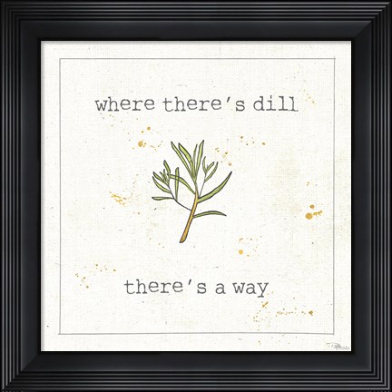 Framed Spice Notes III Print