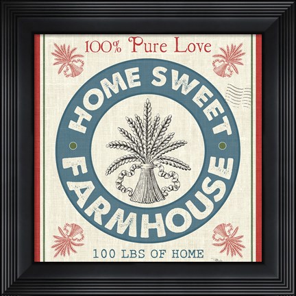 Framed Sweet Farmhouse I Print