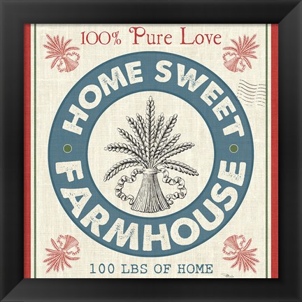 Framed Sweet Farmhouse I Print