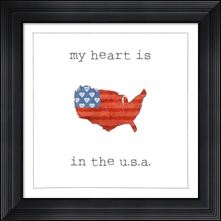 Framed USA Cuties II on White Print