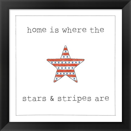 Framed USA Cuties IV on White Print