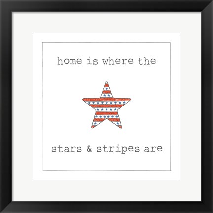 Framed USA Cuties IV on White Print