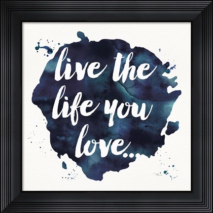 Framed Waterwords II Print