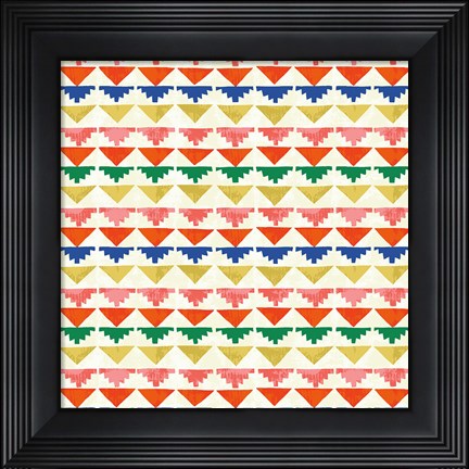Framed Wild Wood Tiles II Bright Print
