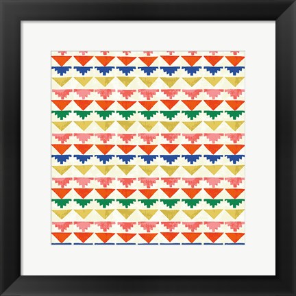 Framed Wild Wood Tiles II Bright Print