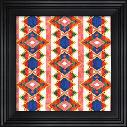 Framed Wild Wood Tiles IV Bright Print