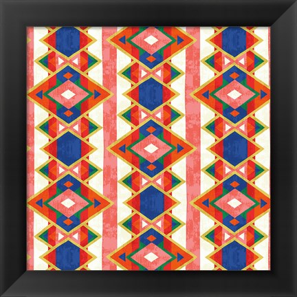 Framed Wild Wood Tiles IV Bright Print