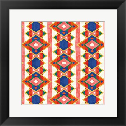 Framed Wild Wood Tiles IV Bright Print